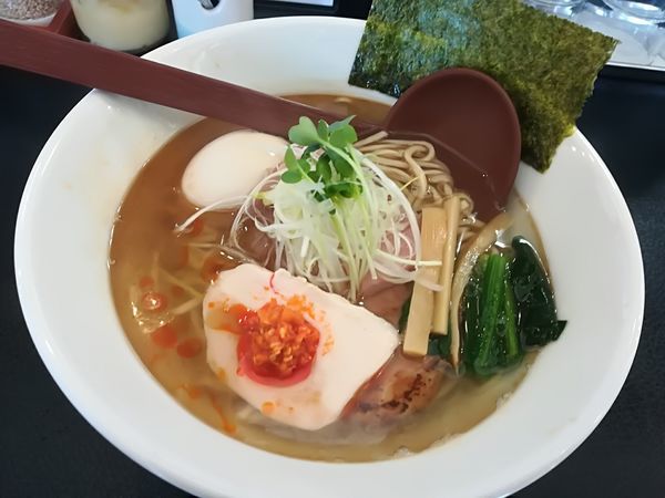 「限定塩煮干しそば味玉付き(麺大盛りランチタイムサービス)850円」@麺や はまじの写真