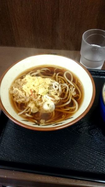 「かけそば（トロロ丼とのセット）」@そば切り うちばの写真