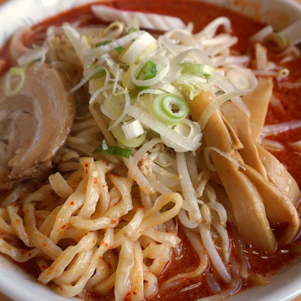 「みそカミナリラーメン（大辛）850円＋大盛100円」@佐野青竹手打ちラーメン いしかりの写真