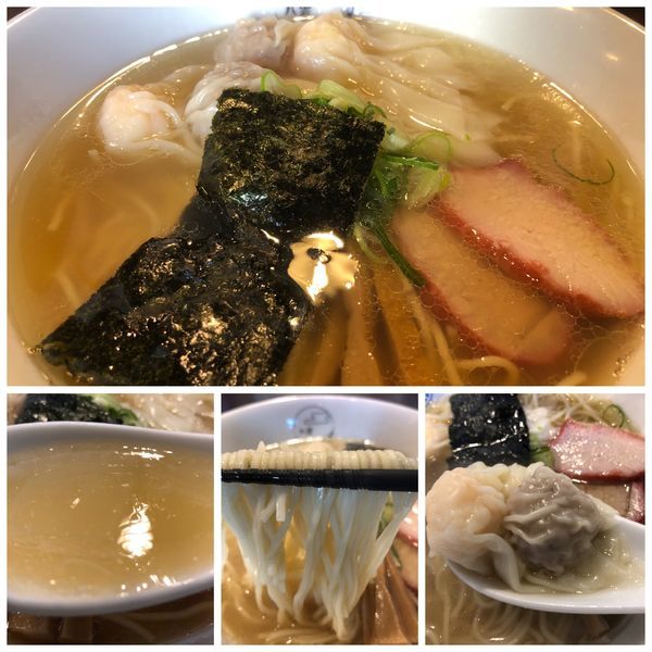 「特製ワンタン麺 白だしハーフ 1000円」@八雲の写真