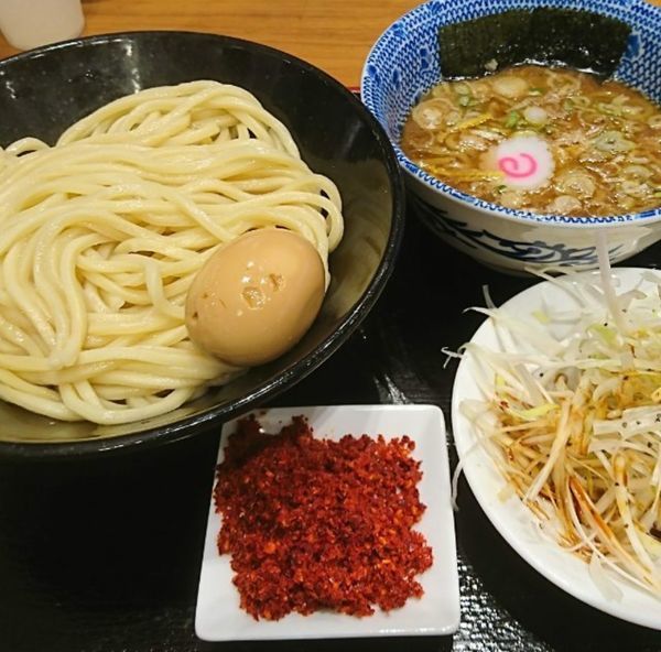 「辛つけめん 味玉 ネギ」@頑者 illmaticの写真
