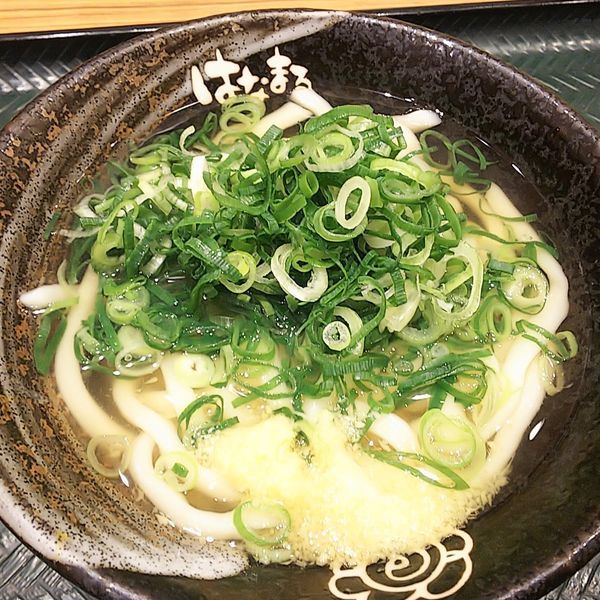 「かけうどん＋追加ねぎ」@はなまるうどん 北朝霞駅前店の写真