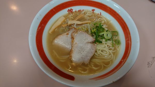 「支那そば 小盛(モモ肉) 550円」@支那そば 三八 田宮店の写真