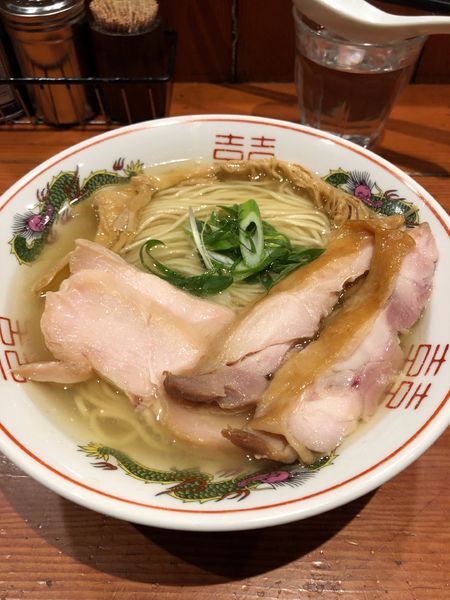 「【限定】地鶏そば（塩）1100円＋ビール」@麺処 ほん田の写真
