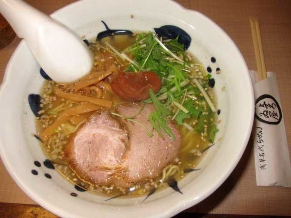 「梅しおらーめん　800円」@与ろゐ屋の写真