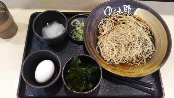 「朝そば 鬼おろし＋生たまご（クーポン）」@ゆで太郎 谷田部店の写真