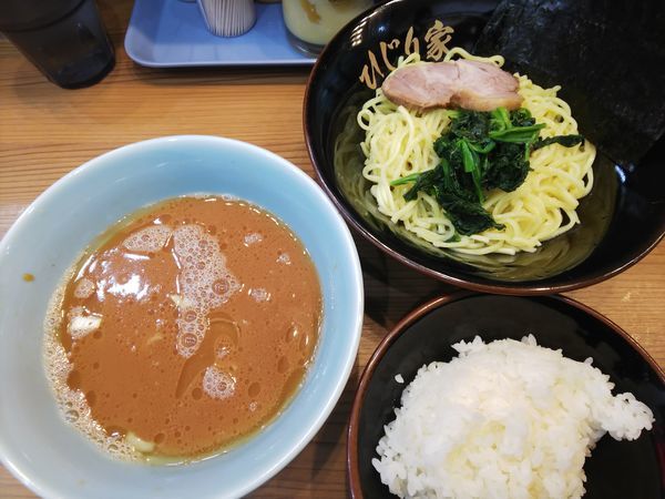 「つけ麺並＋ライス（無料）　800円」@横浜家系ラーメン ひじり家の写真