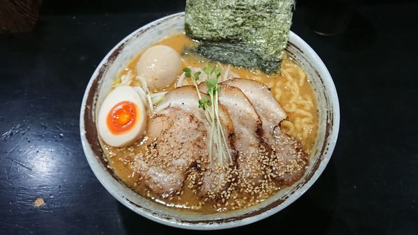 「味噌ちゃあしゅうめん 930円 + 中盛50円+味玉50円」@麺屋ひじりの写真