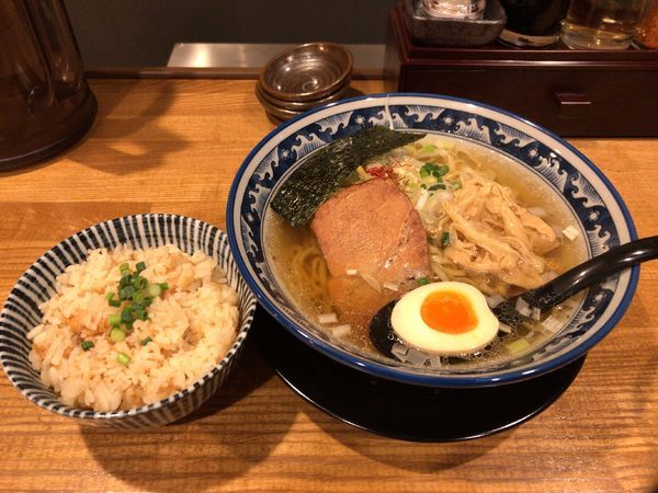 「ひのでやラーメン　帆立ご飯」@和風楽麺 四代目 ひのでや 大宮店の写真