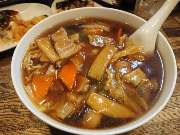 「広東麺 その他いろいろコースの〆です」@レバニラ定食 kei楽の写真