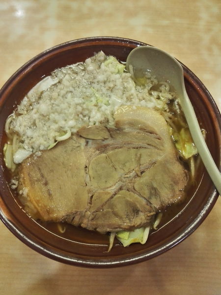 「特性味噌ラーメン大盛　背油」@ラーメン 東横 紫竹山店の写真
