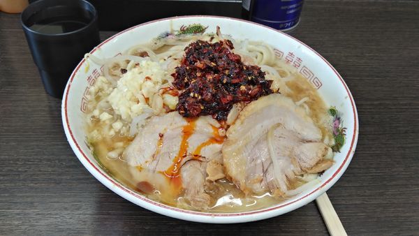 「小ラーメン(麺半分)   ラー油」@ラーメン二郎 川越店の写真