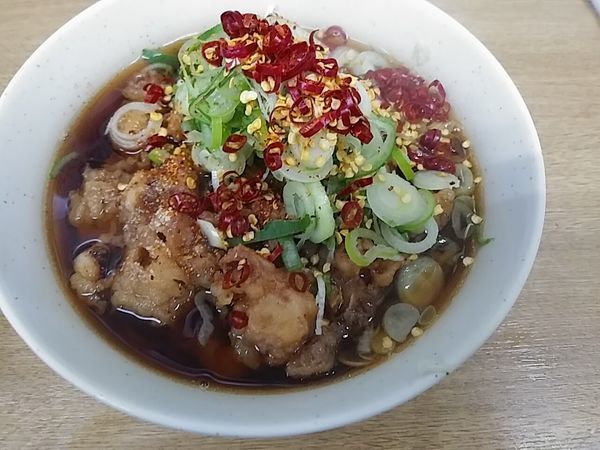 「ジャンボゲソそば」@一由そば 日暮里店の写真