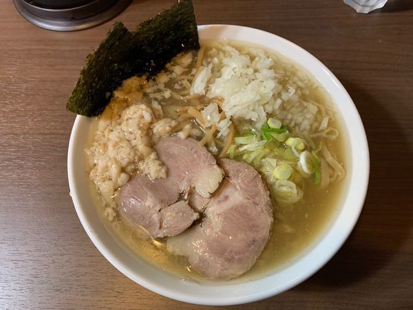 「中華そば750円、玉ねぎ100円」@煮干し中華そば 山形屋の写真