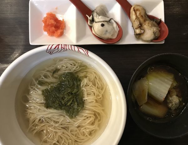 「限定 牡蠣とめかぶのつけそば」@麺処 あす花の写真