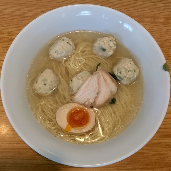 「鶏つみれそば しお ¥900円」@支那そば 一本気の写真