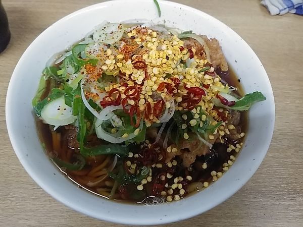 「ジャンボゲソそば」@一由そば 日暮里店の写真