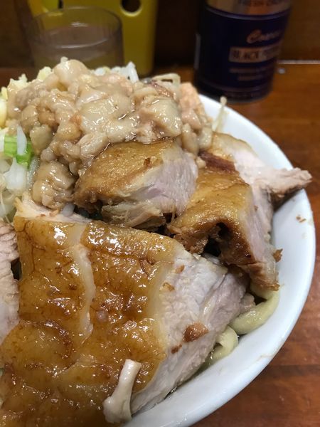 「小ラーメン豚増し麺増しニンニクマシマシヤサイアブラ」@蓮爾 新町一丁目店の写真