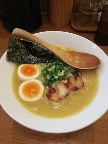 「塩玉ラーメンぽてり850円」@鶏ポタラーメン THANK お茶の水の写真