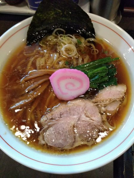 「中華そば 750円  Bセット(牛スジご飯)250円」@まるふじ食堂の写真