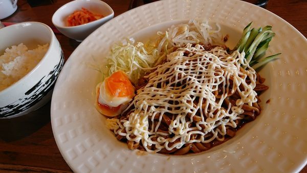 「汁なし担々麺セット@980円」@錦城 小牧店の写真