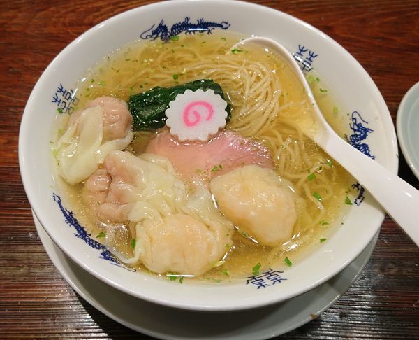 「山椒そば+肉.海老ワンタン二個(1040円)」@中華蕎麦にし乃の写真