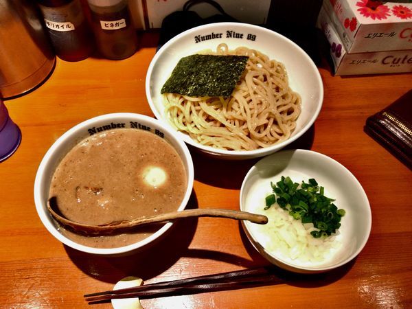 「濃厚つけめん＋煮干し＋味玉＋ネギ」@麺Dining Number Nine 09の写真