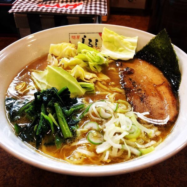 「醤油豚骨ラーメン（大盛り麺かため）」@麵屋 しるしの写真