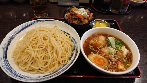 「つけめん+牛筋丼(Bセット)930+麺大盛110」@福寅の写真
