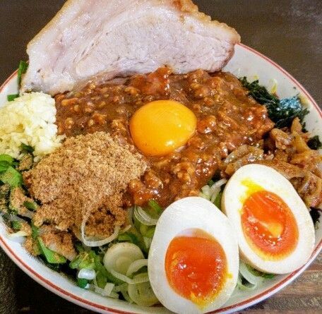 「【限定】ミニめんたいまぜそば  ８５０円他」@めんじろの写真