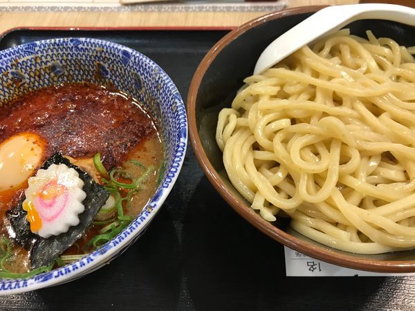 「濃厚魚介豚骨辛つけ麺+大盛り+味玉」@三竹寿 本店の写真