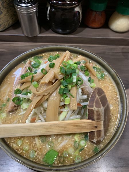 「味噌ラーメン味濃いめ」@長洲屋の写真