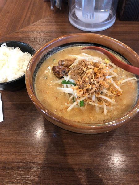 「北海道味噌 らーめん大盛 小ライス」@蔵出し味噌 麺場 壱歩 武蔵村山店の写真