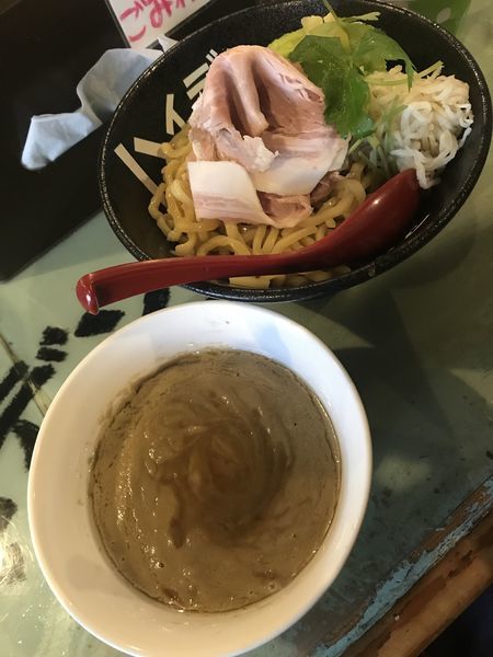 「トリュフつけ麺 特盛（800円）＋レアチャーシュー（200円」@ハイデン.コッコFACTORYサマンサ・タマサの写真