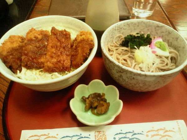 「ソースカツ丼セット 800円」@立ち喰いそば 松月庵の写真