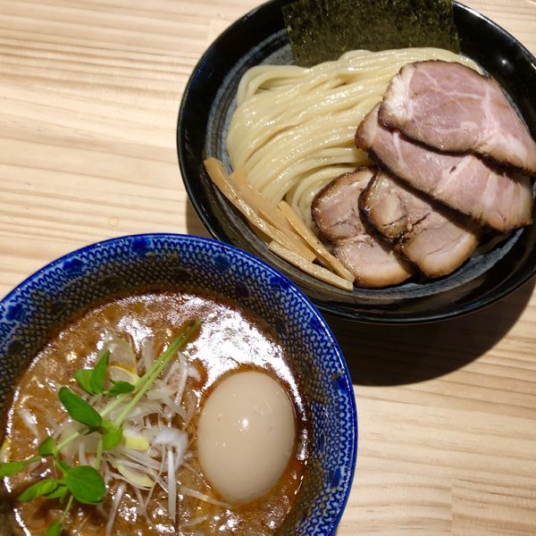 「【限定】担々つけそば（300g）＋特製トッピング」@麺屋 必道の写真