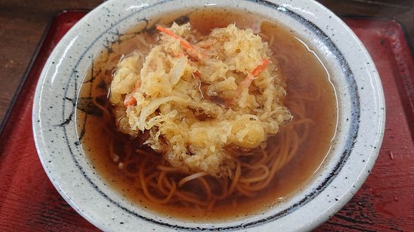 「かき揚げ天そば」@福はら 仙台駅西口店の写真