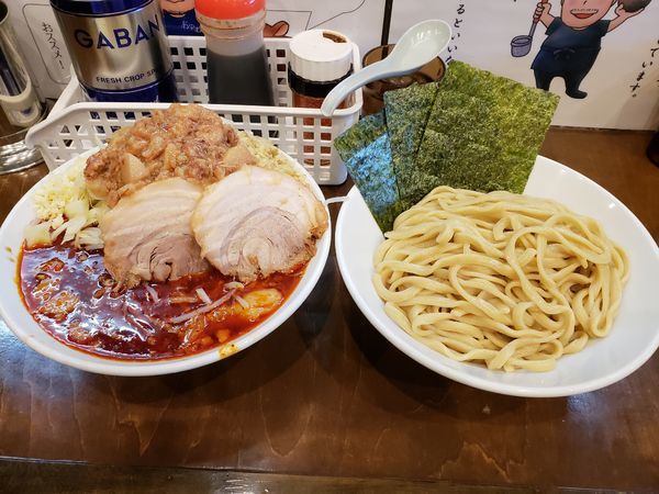 「辛い小つけ麺」@麺屋 歩夢の写真