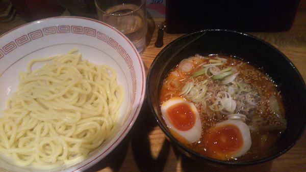 「辛味噌つけ麺並 味たま」@つけ麺屋 やすべえ 赤坂店の写真