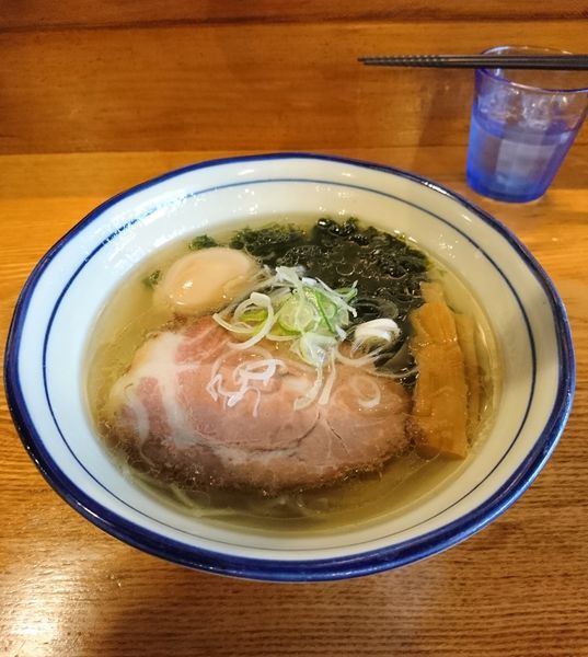 「塩青さらあめん 地鶏の煮玉子」@上州地鶏ラーメン 翔鶴の写真