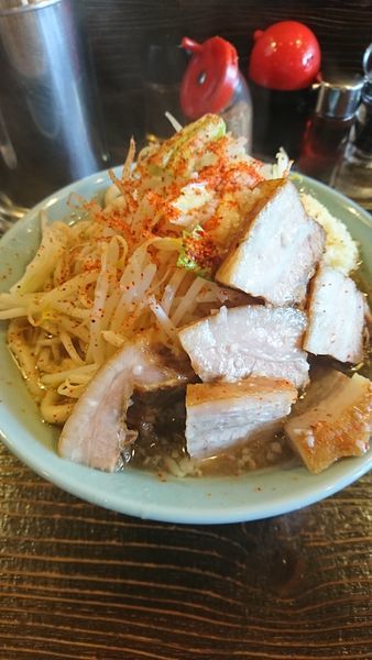 「大麺  ８５０円  チャーシュートッピング」@らぁめん大山 中里店の写真