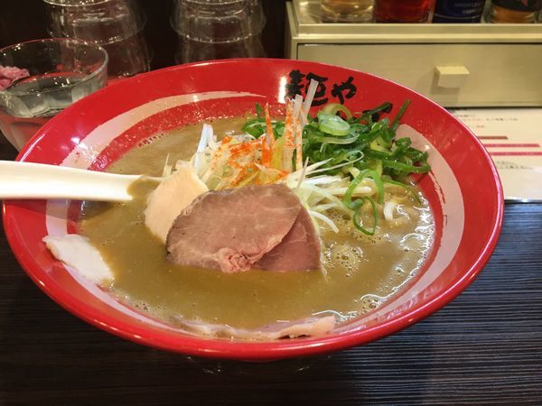 「濃厚あん肝味噌そば」@麺や でこの写真