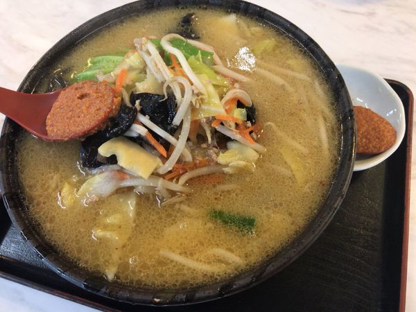 「味噌ラーメン・辛味噌ダブル950円」@ラーメン渓流の写真