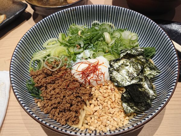 「九条葱まぜそば920円＋他いろいろ」@鯛塩そば灯花 本店の写真