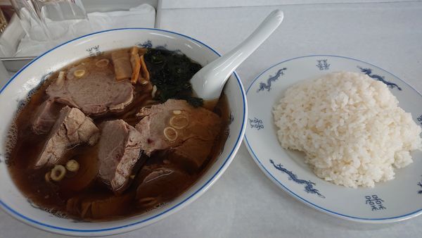 「チャーシュー麺+ライス」@娘娘 井戸木店の写真