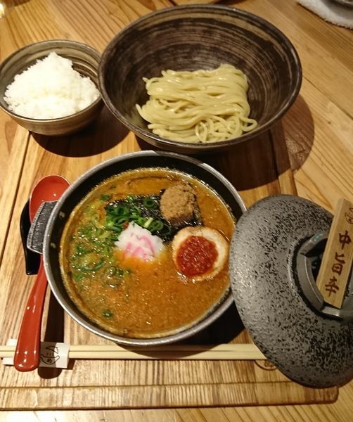 「めんたい煮込みつけ麺セット(1590円)」@元祖めんたい煮こみつけ麺の写真