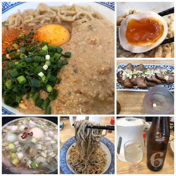 「【限定】かま玉つけそば 300g 980円 日本酒 おつまみ」@中華そば専門 とんちぼの写真