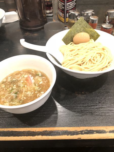 「塩つけ麺 味付け卵」@大勝軒まるいち 大宮店の写真