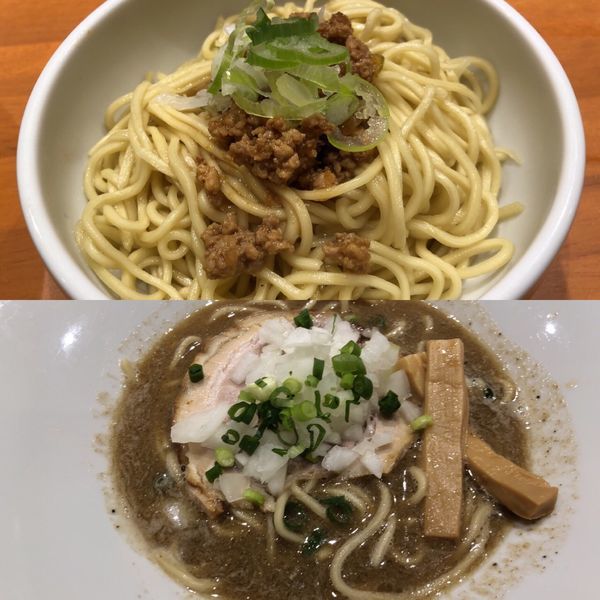 「煮干しソバ+追っかけ玉」@らーめんキッチン いいづかの写真