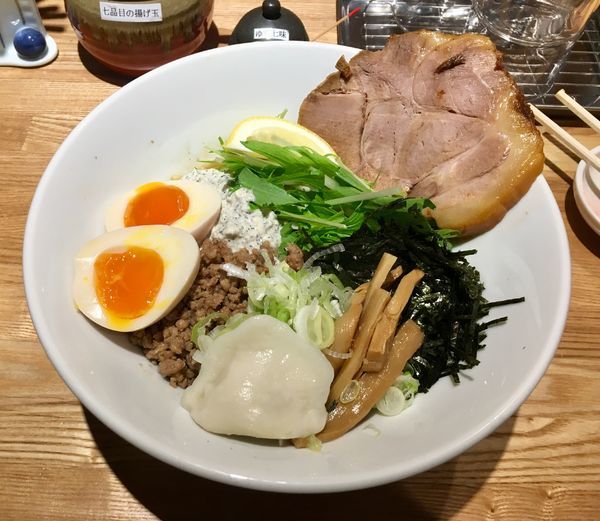「混ぜ麺 830円 + 全部入り 300円」@つけ麺 はま紅葉の写真